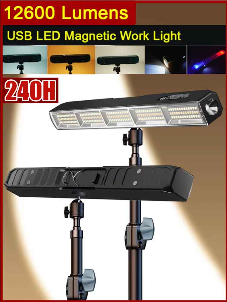 Floor Lamp Tripod - High Power Magnetic LED Light Bar