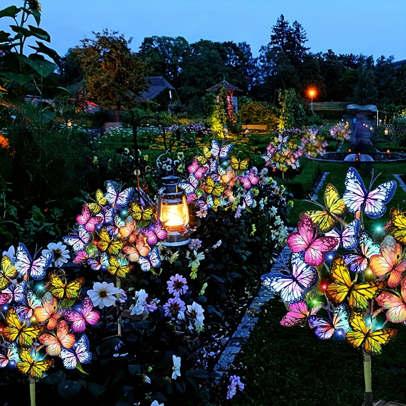 String Light Outdoor - Solar LED Butterfly Garden Lights Waterproof