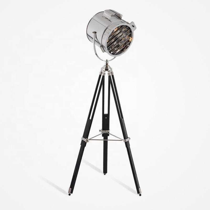 Floor Lamp Tripod - Antique retro metal tripod floor lamp