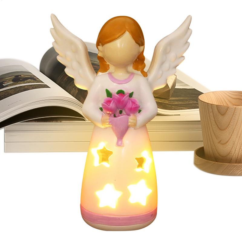 Room Decor Lighting Lamp - Candlestick Lamp Angel Statue Lamp For