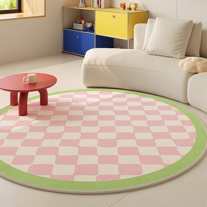 Decor Lighting Online - Round Macaron-colored Plaid Light Luxury Living