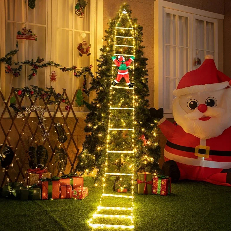 String Light Outdoor - LED Christmas Lights Christmas Decorative Ladder