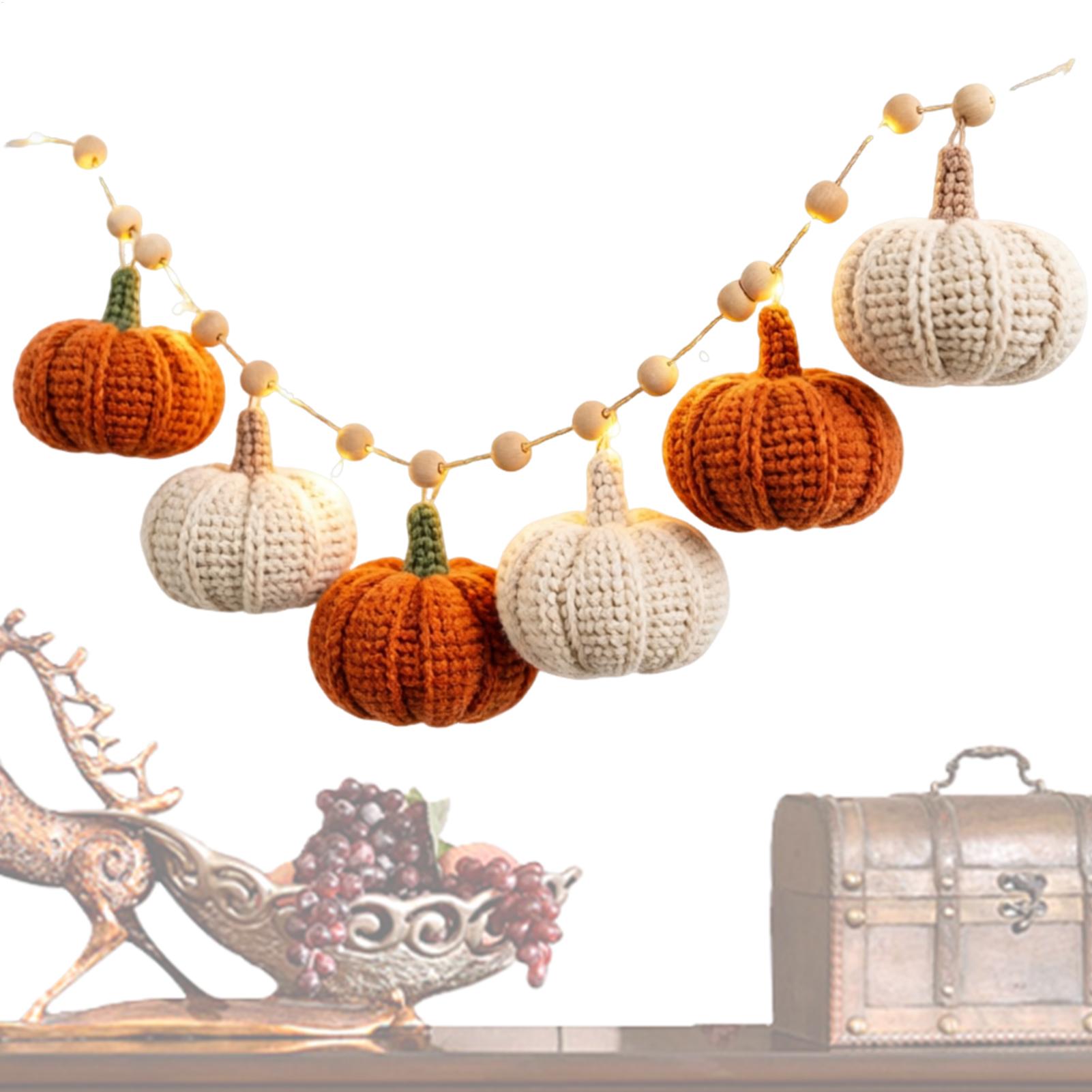 String Light Outdoor - Halloween Lights Indoor Fireplace Farmhouse Crochet