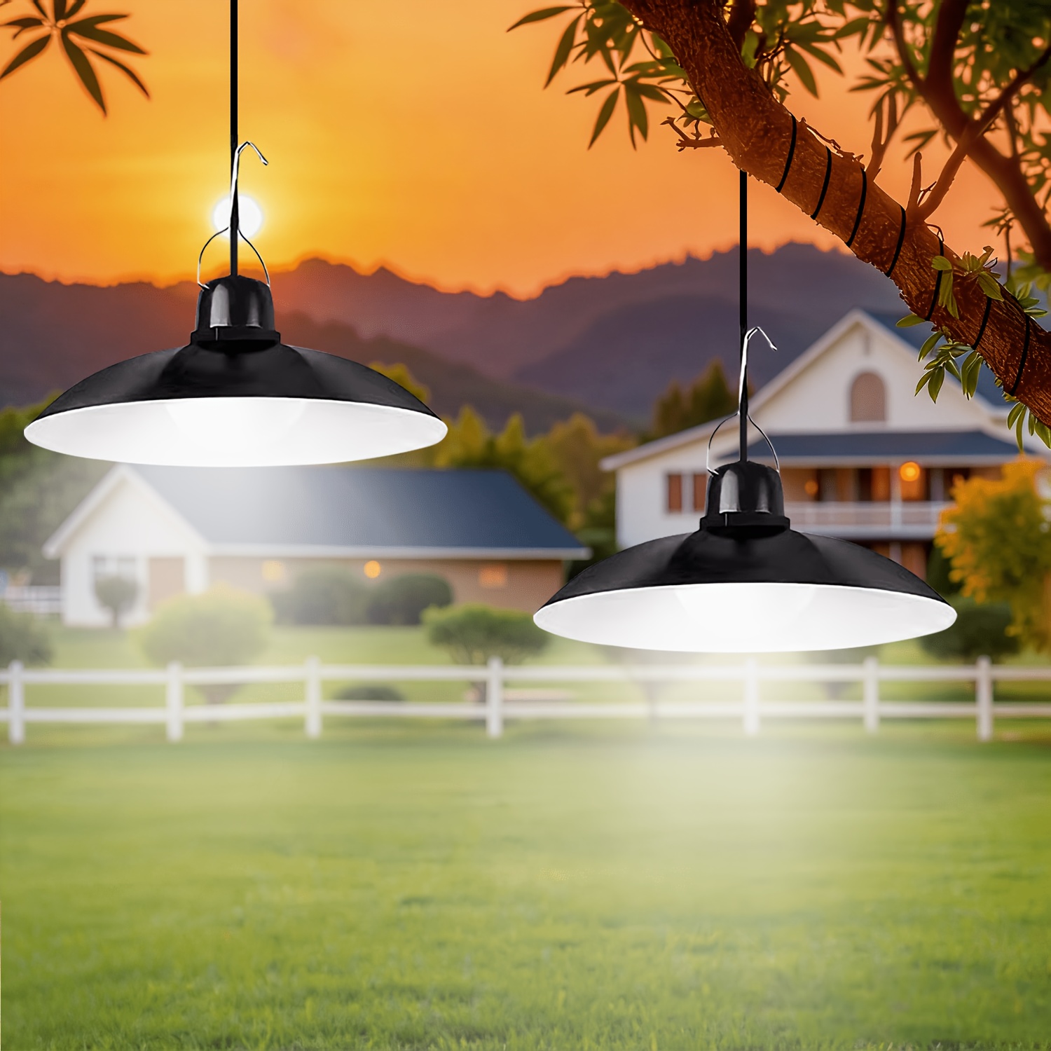 Room Decor Lighting Lamp - 1pc Solar Pendant Light Outdoor LED