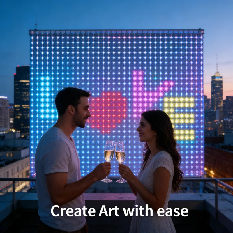 Fairy Light Curtain - 400LED Intelligent Curtain DIY Music Rhythm