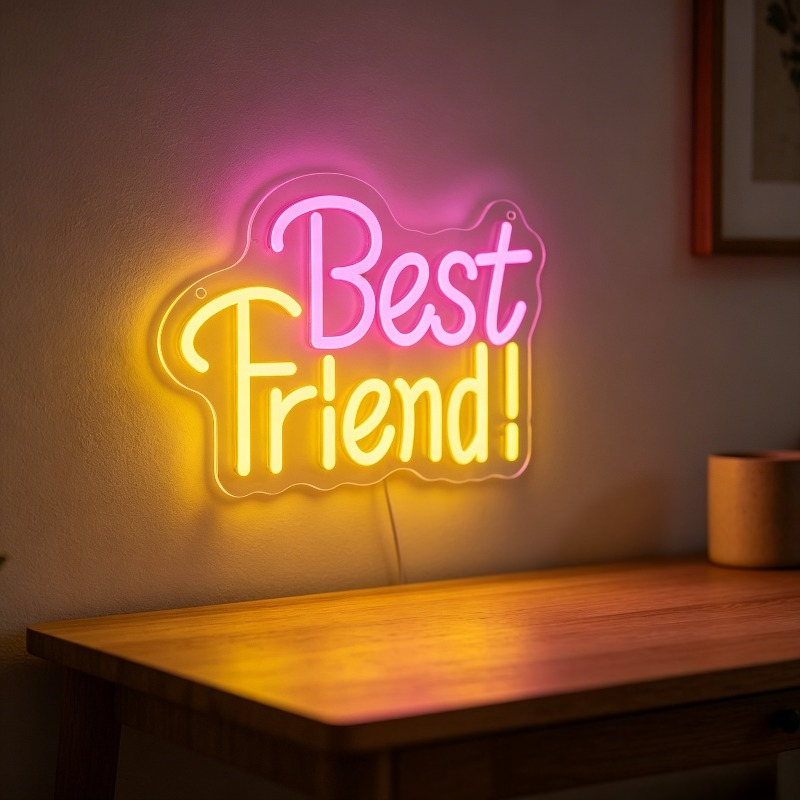 Best Friend Neon Light Sign Di - Bedroom Lighting Decor Ideas 评论和价格