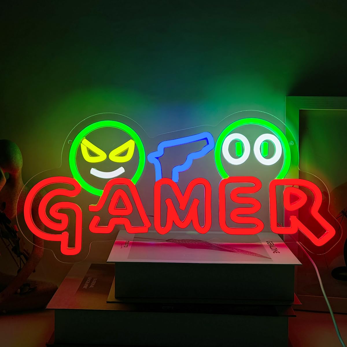 Gamer Neon Sign LED Wall Light - Room Decor Lighting Lamp 评论和价格