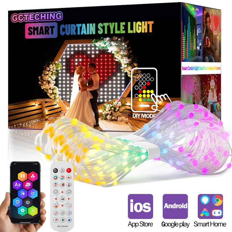 LED Smart Curtain Lights Home  - Fairy Light Curtain 评论和价格