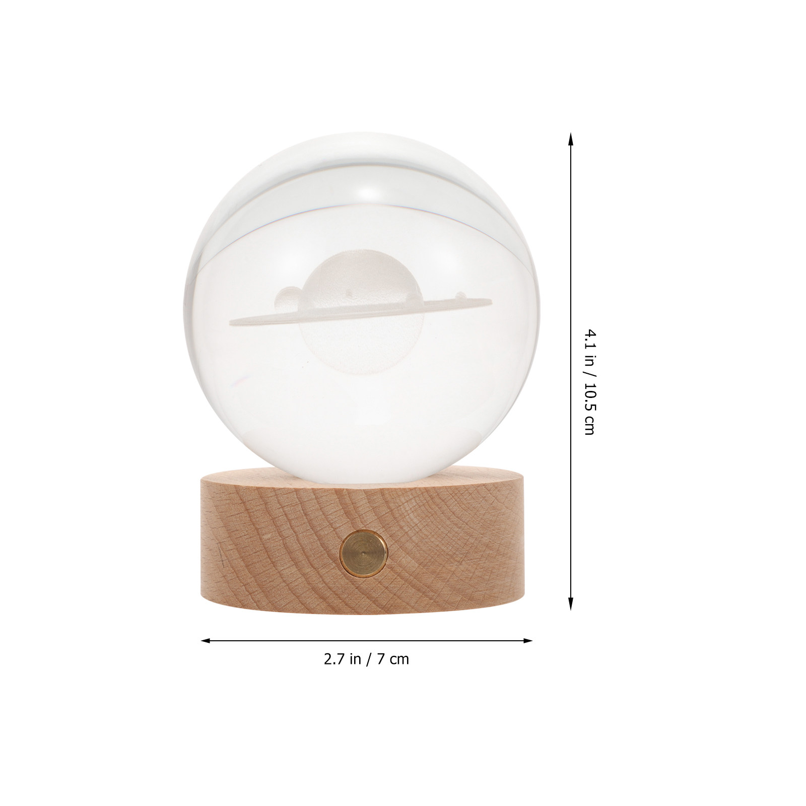 Crystal Ball Night Lamp 3D Sat - Bedroom Lighting Decor Ideas 评论和价格