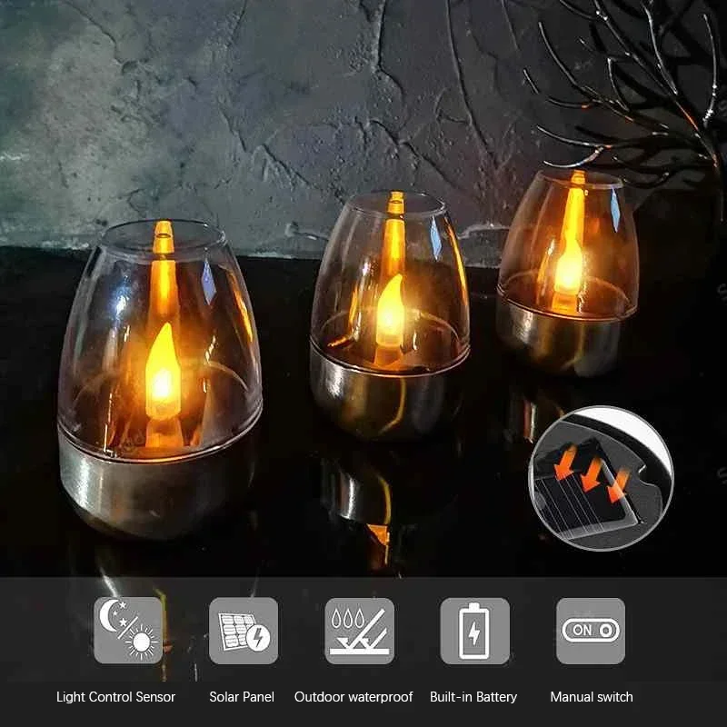 LED Solar Candles Light Flamel - Outdoor Lighting Wedding Decor 评论和价格