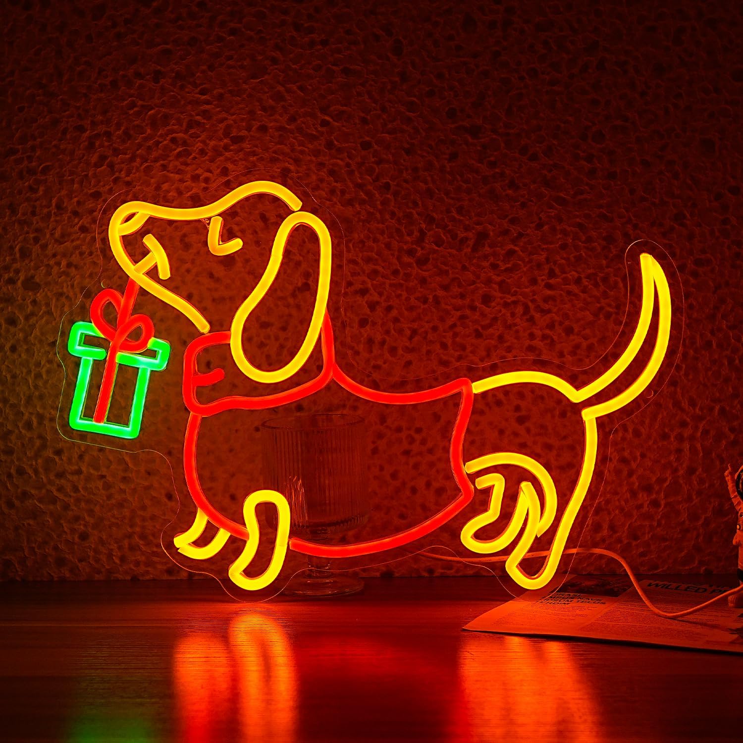 USB Dimmable Dachshund Neon Si - Bedroom Lighting Decor Ideas 评论和价格