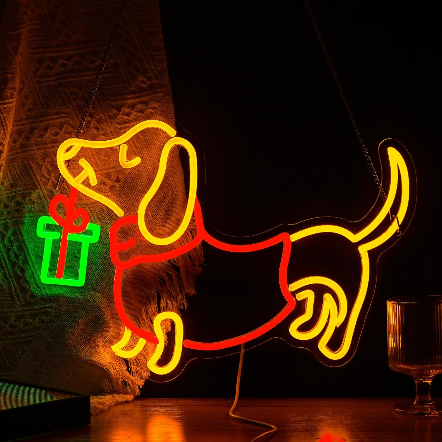 USB Dimmable Dachshund Neon Si - Bedroom Lighting Decor Ideas 评论和价格