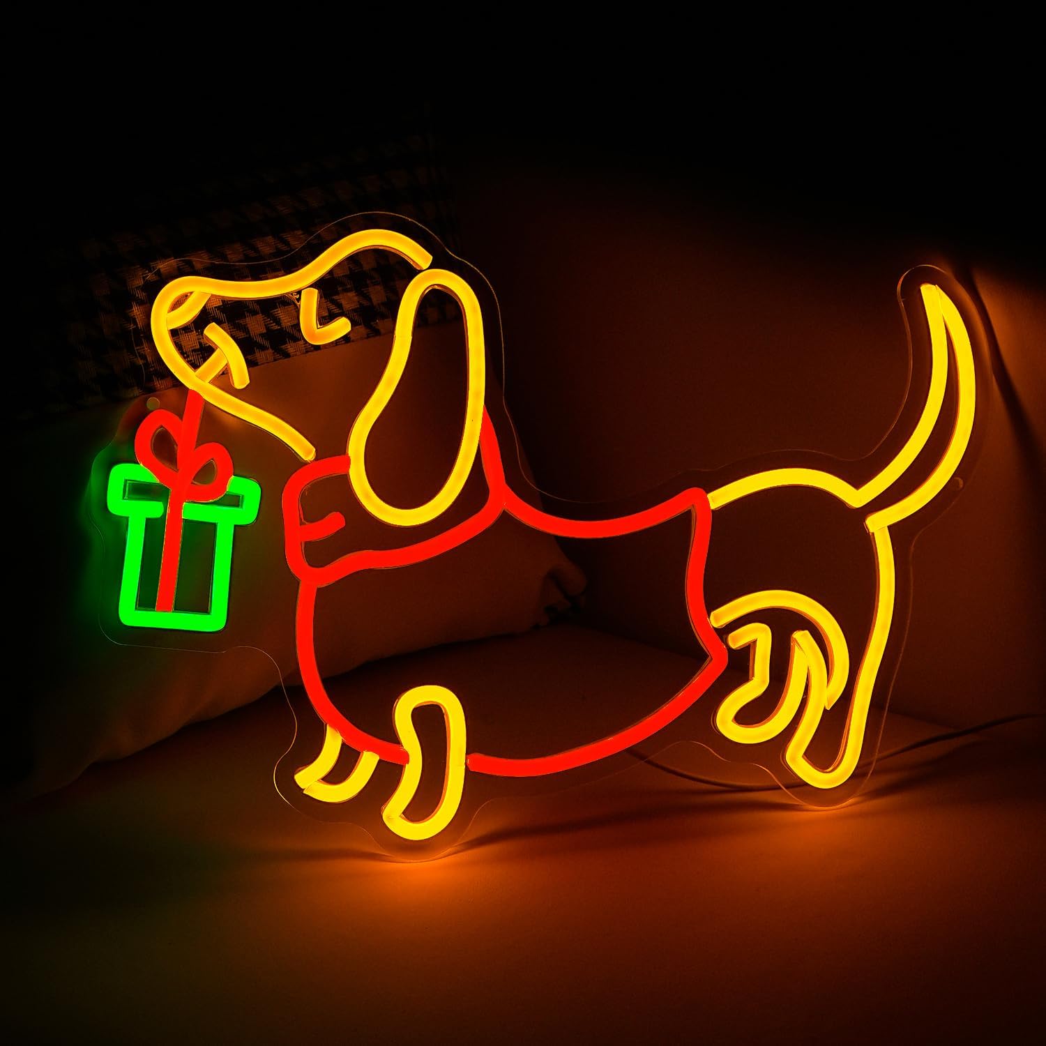 USB Dimmable Dachshund Neon Si - Bedroom Lighting Decor Ideas 评论和价格