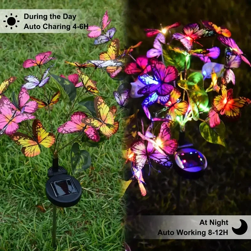 Solar LED Butterfly Garden Lig - String Light Outdoor 评论和价格