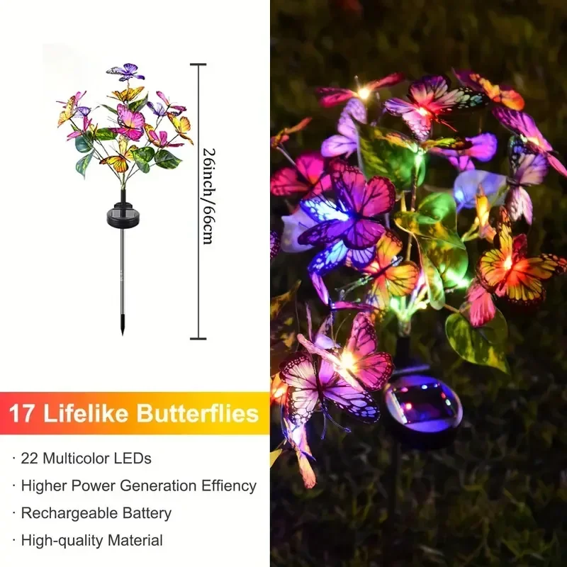 Solar LED Butterfly Garden Lig - String Light Outdoor 评论和价格