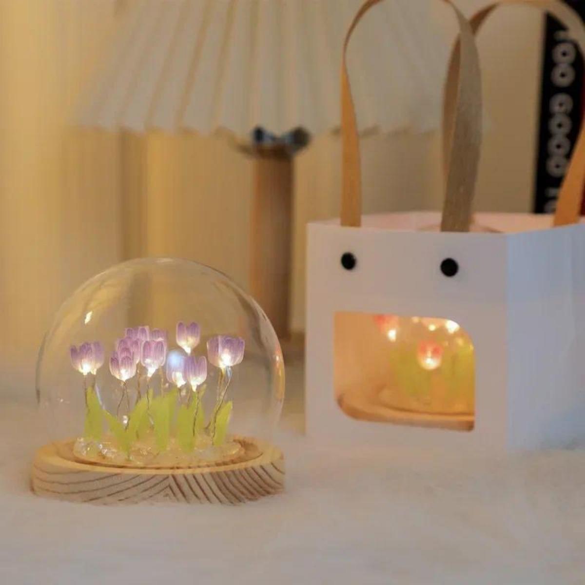 1 PC Handmade Tulip Night Ligh - Bedroom Lighting Decor Ideas 评论和价格