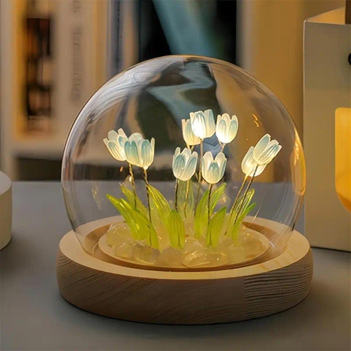 1 PC Handmade Tulip Night Ligh - Bedroom Lighting Decor Ideas 评论和价格