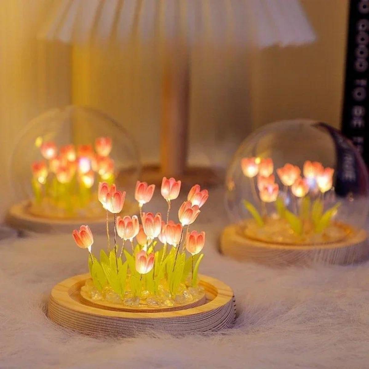 1 PC Handmade Tulip Night Ligh - Bedroom Lighting Decor Ideas 评论和价格
