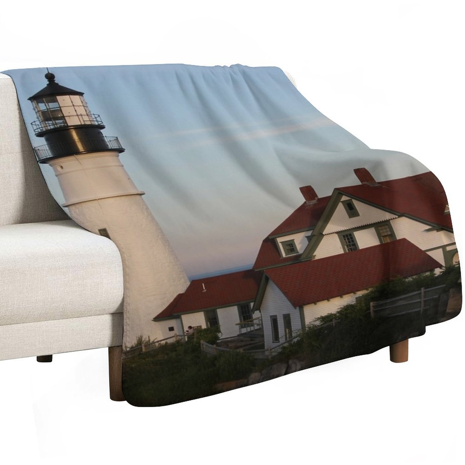 Portland Head Light Throw Blan - Lighting Home Decor Ideas 评论和价格