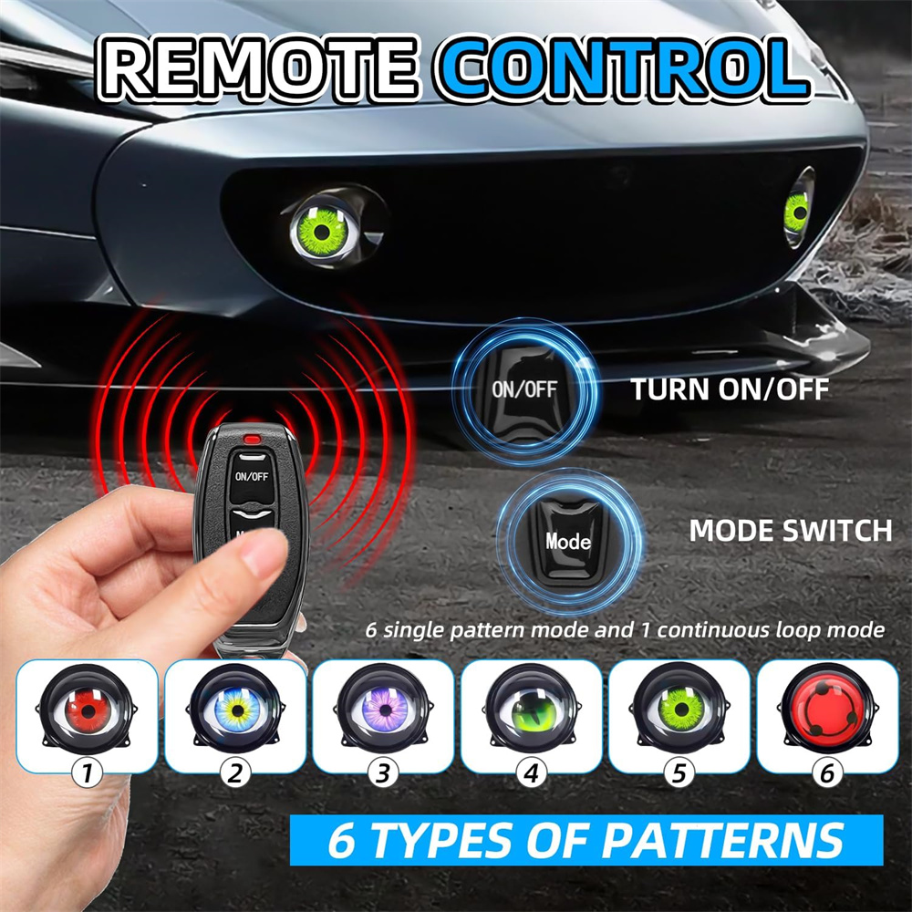  6-Mode Led Dynamic Devil Eye - Lighting Decoration 评论和价格