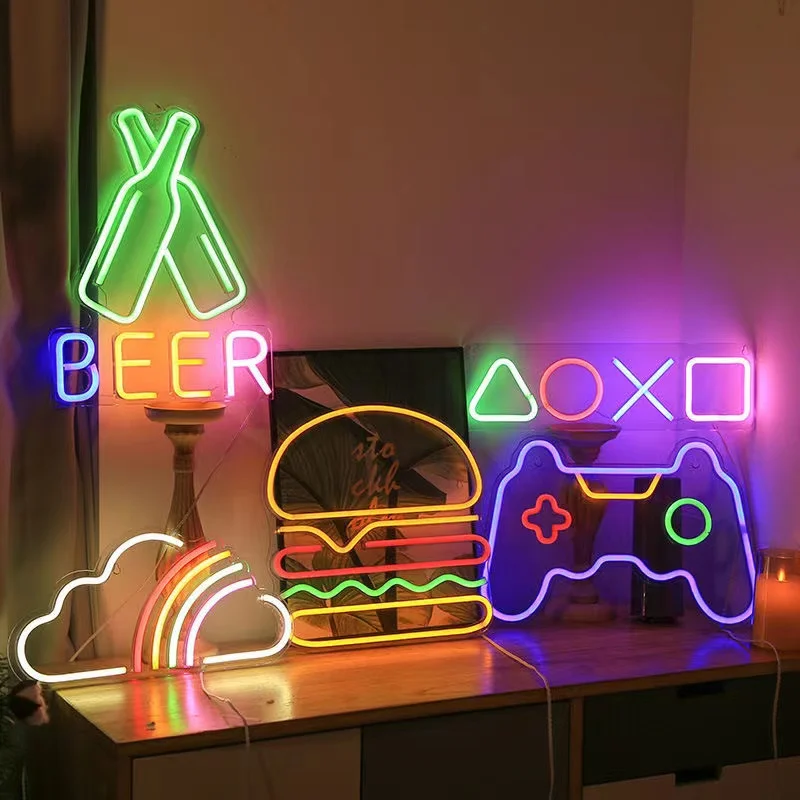 Game Neon Night Light Signs fo - Bedroom Lighting Decor Ideas 评论和价格