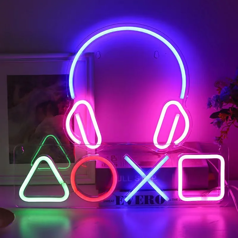 Game Neon Night Light Signs fo - Bedroom Lighting Decor Ideas 评论和价格