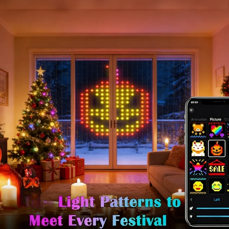 Smart 400LED Curtain Lights, M - Fairy Light Curtain 评论和价格