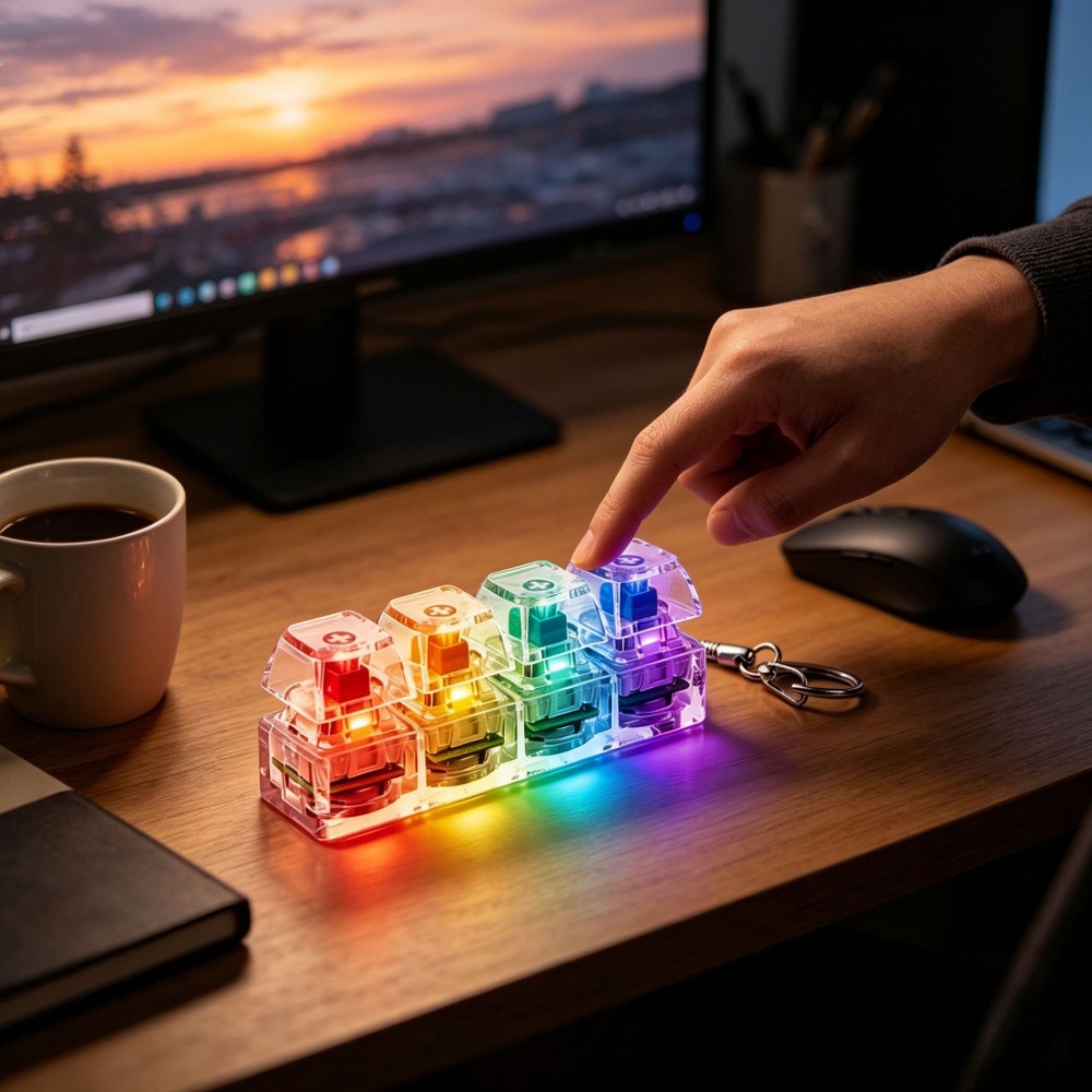 LED Light-Up Keychain Keyboard - Lighting Home Decor Ideas 评论和价格