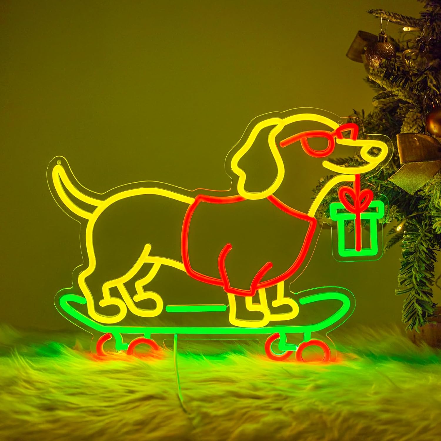 USB Dimmable Dachshund Neon Si - Bedroom Lighting Decor Ideas 评论和价格