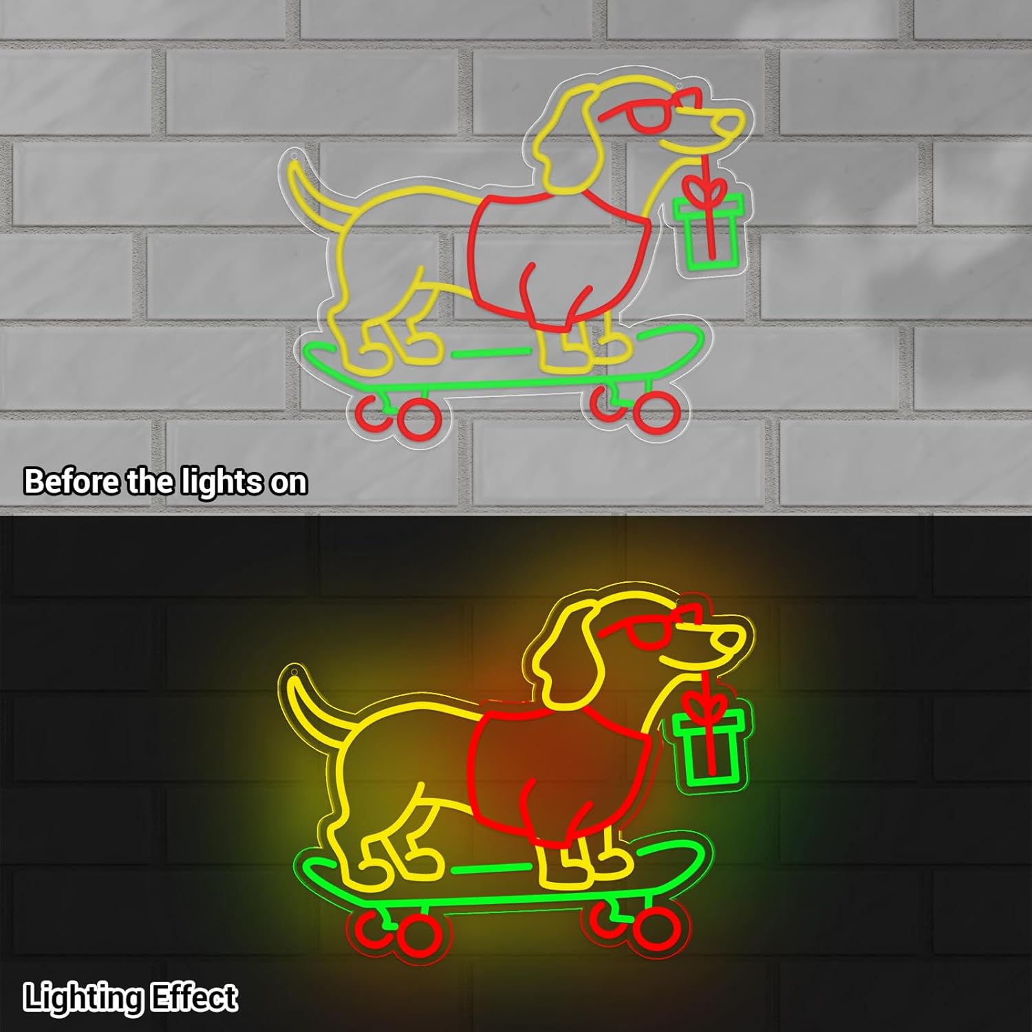 USB Dimmable Dachshund Neon Si - Bedroom Lighting Decor Ideas 评论和价格