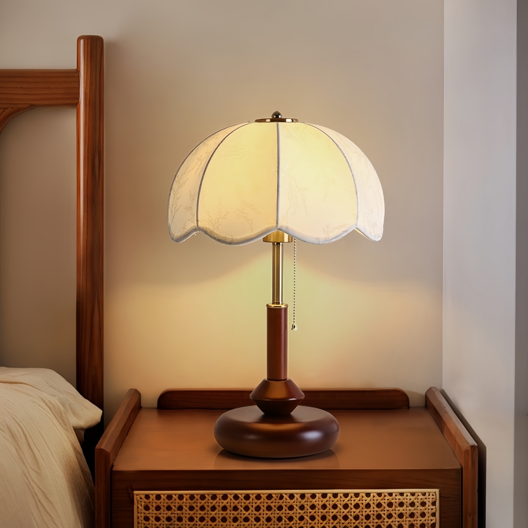 Vintage Scalloped Dome Table L - Led Lighting Decor 评论和价格
