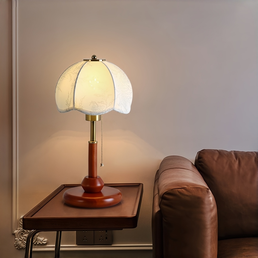 Vintage Scalloped Dome Table L - Led Lighting Decor 评论和价格