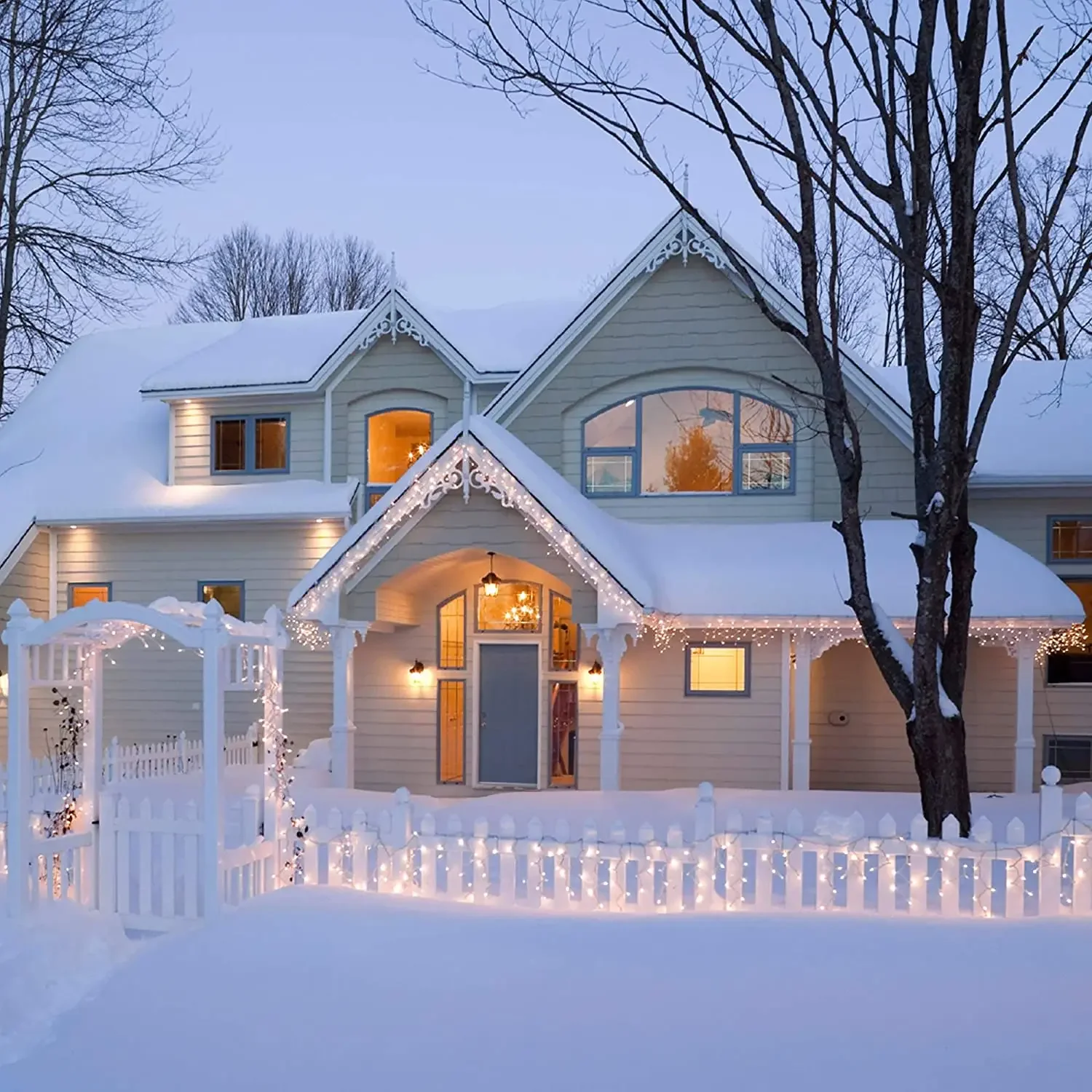 Christmas Lights Outdoor Decor - Fairy Light Curtain 评论和价格