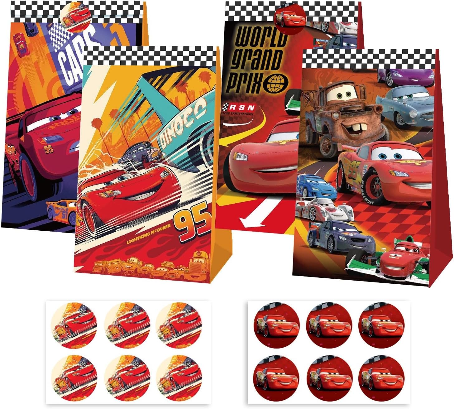 Cute Cars Party Favor Gift Bag - Lighting Mcqueen Decor 评论和价格