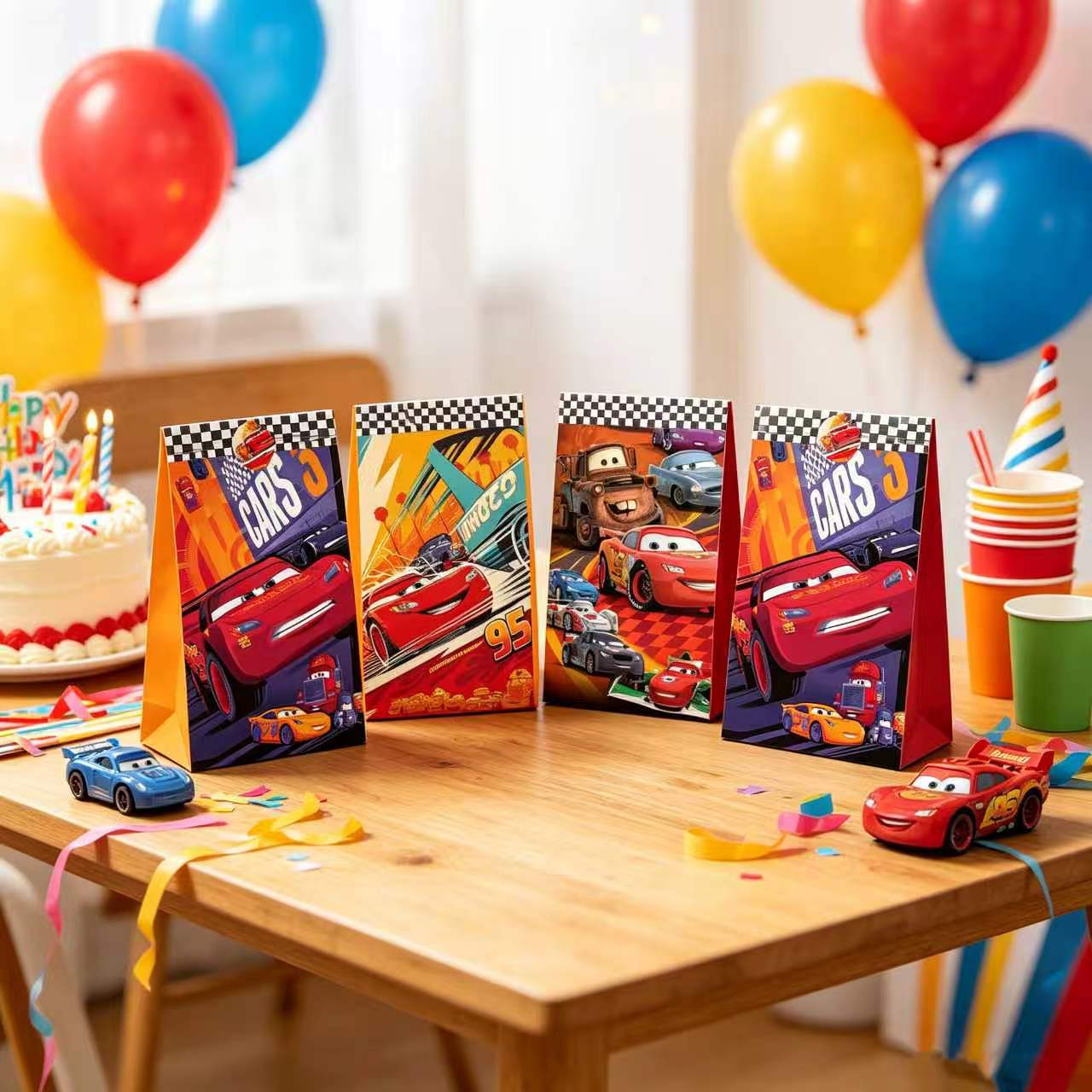 Cute Cars Party Favor Gift Bag - Lighting Mcqueen Decor 评论和价格