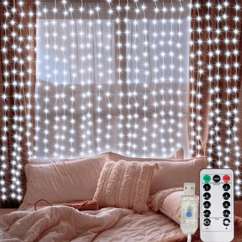 LED Curtain String Lights Garl - Fairy Light Curtain 评论和价格