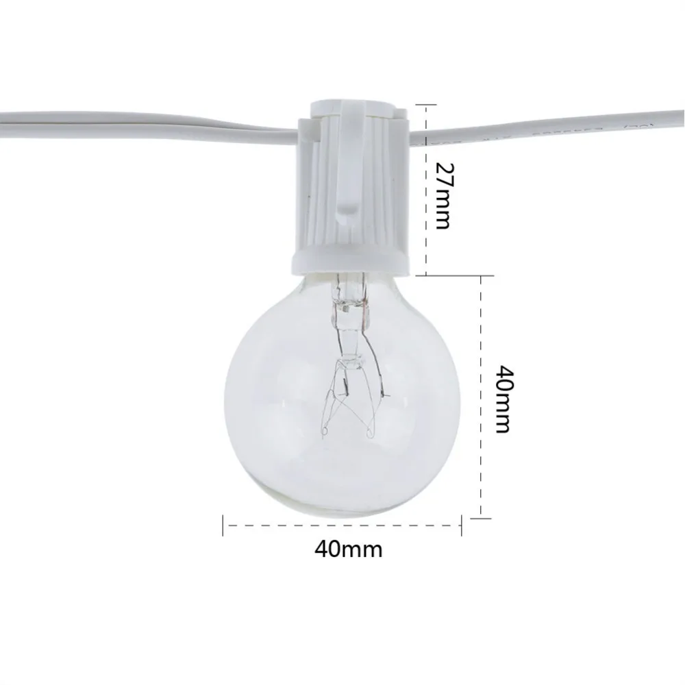 Vintage G40 Clear Bulb String  - String Light Outdoor 评论和价格