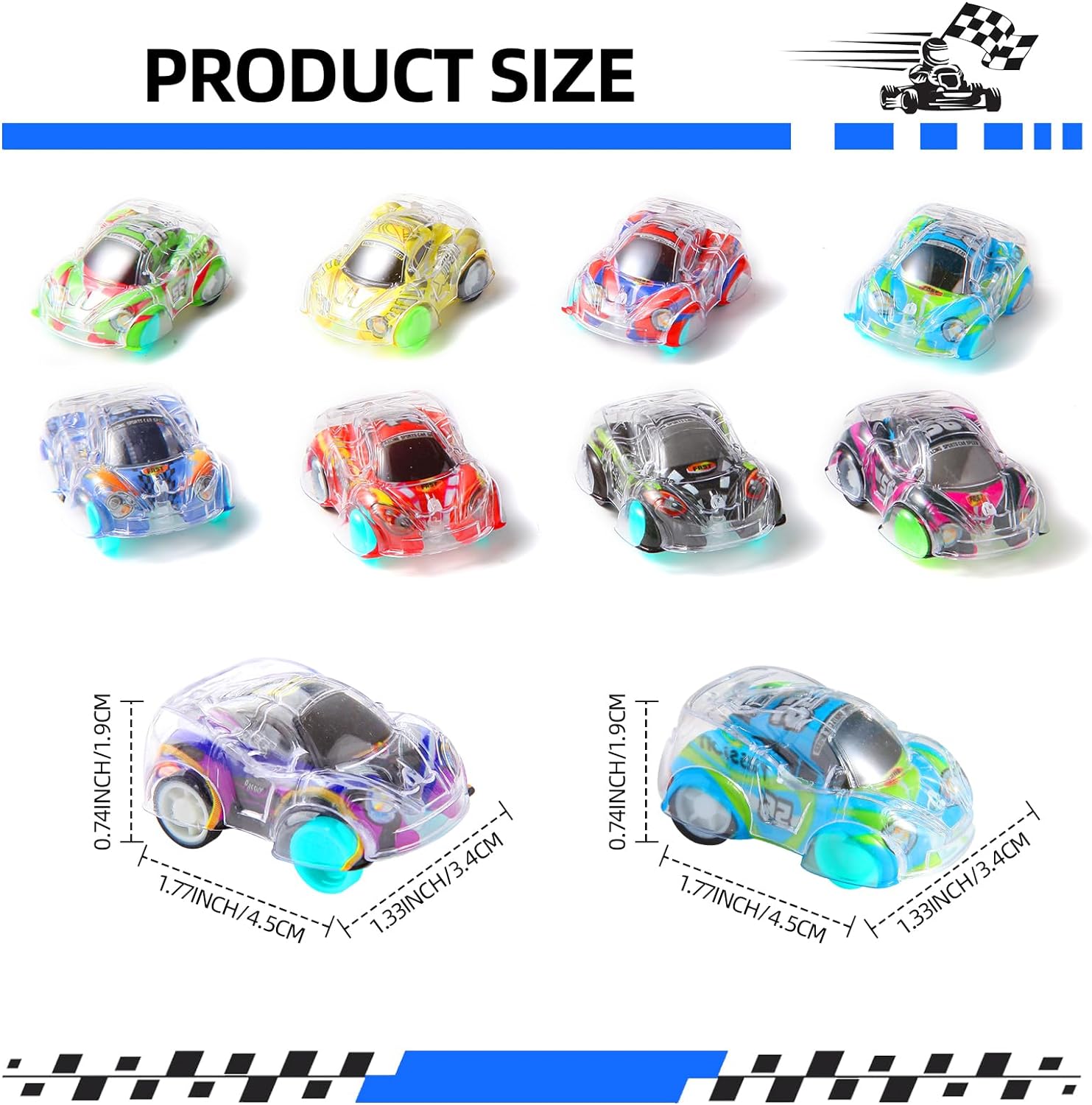 12/100Pcs Mini Pull Back Cars  - Lighting Mcqueen Decor 评论和价格