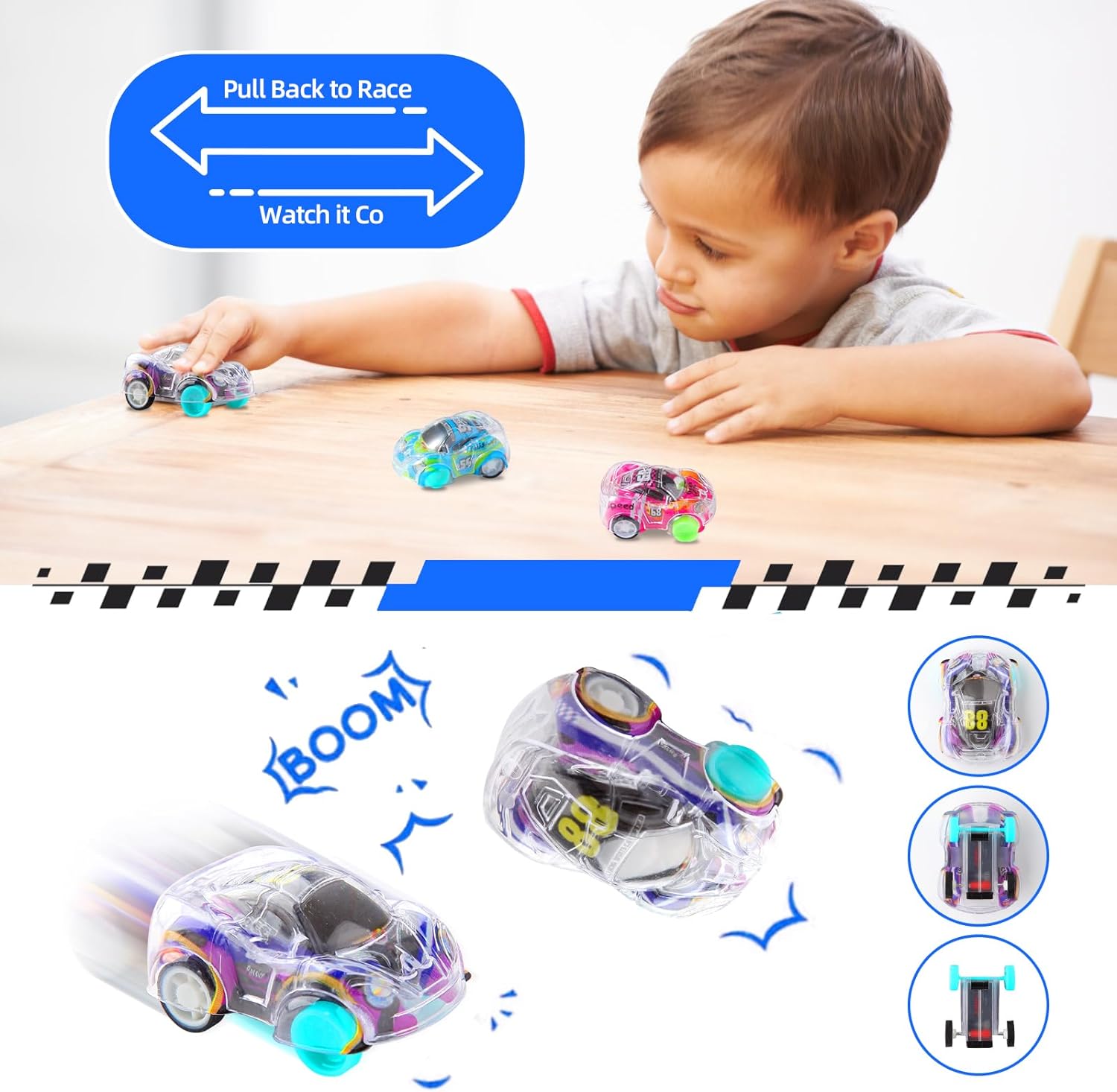12/100Pcs Mini Pull Back Cars  - Lighting Mcqueen Decor 评论和价格