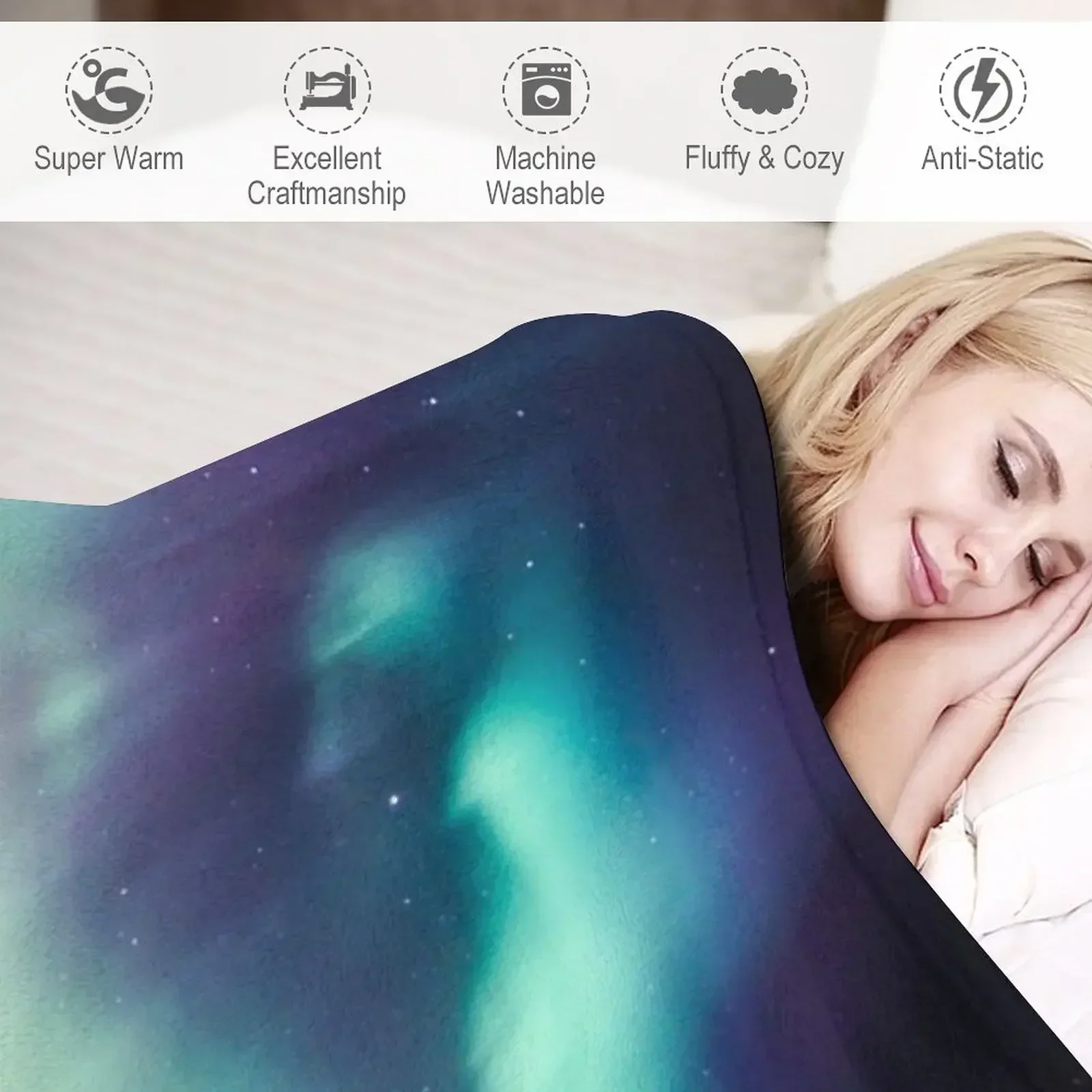 Northern Lights III Throw Blan - Lighting Home Decor Ideas 评论和价格