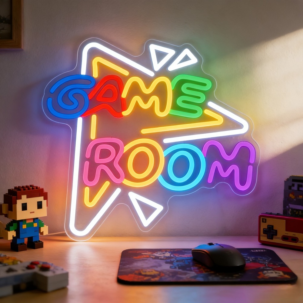 GAME ROOM LED Neon Sign Dimmab - Bedroom Lighting Decor Ideas 评论和价格