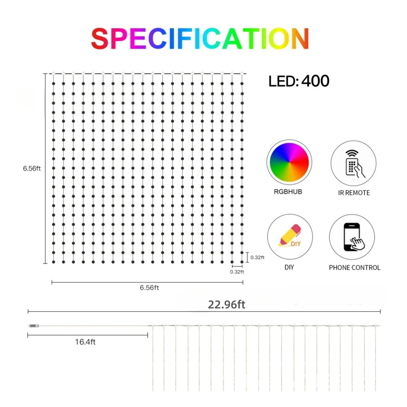 USB Smart APP Animated Curtain - Fairy Light Curtain 评论和价格