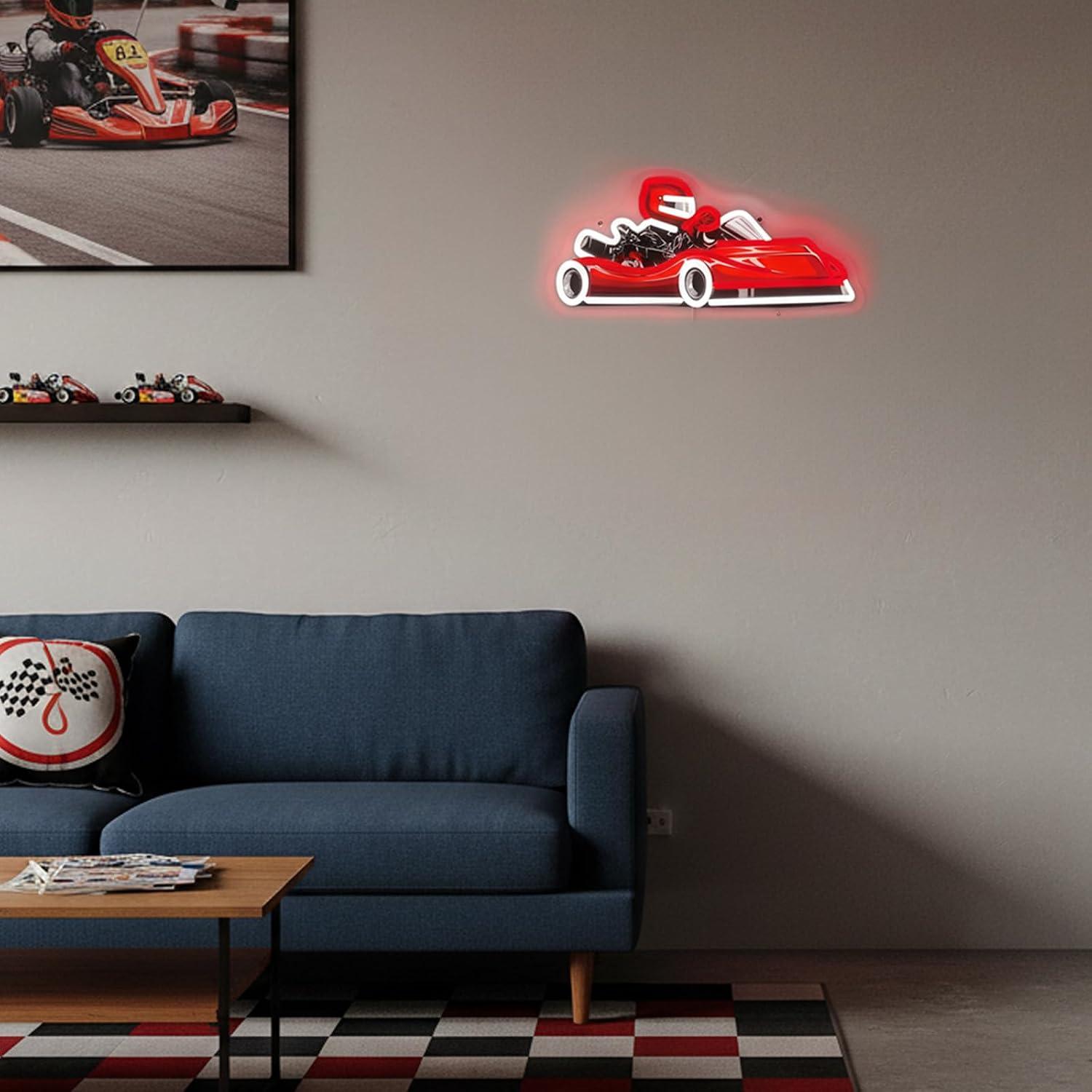 Go Kart Racer Neon Sign USB Di - Decor Kart Lighting 评论和价格