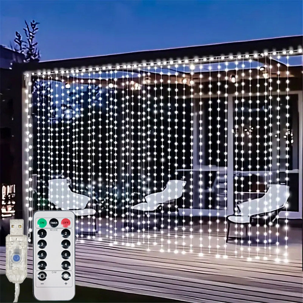3/6M USB LED Curtain 8Modes Re - Fairy Light Curtain 评论和价格