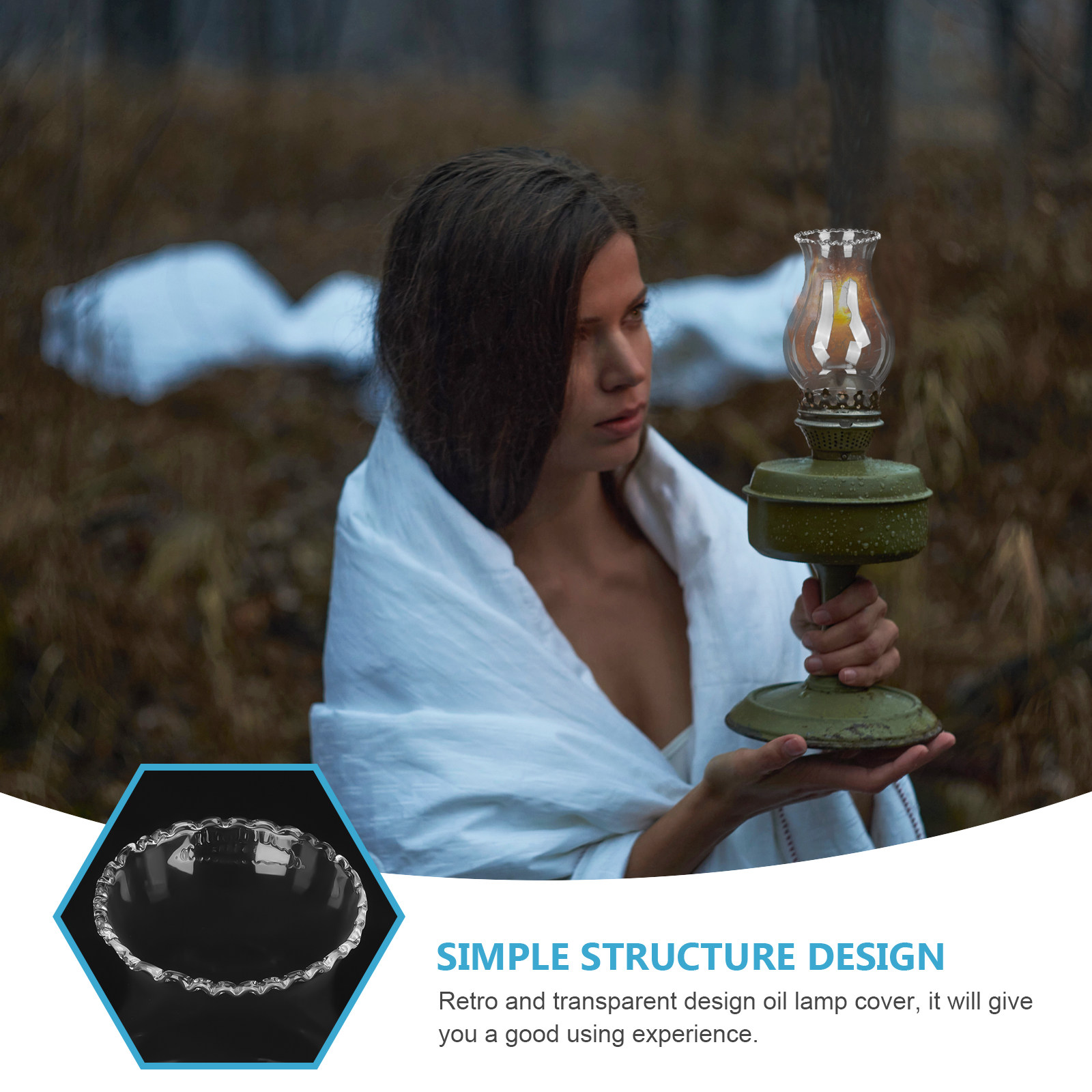 Retro Glass Lampshade for Oil  - Outdoor Lighting Wedding Decor 评论和价格