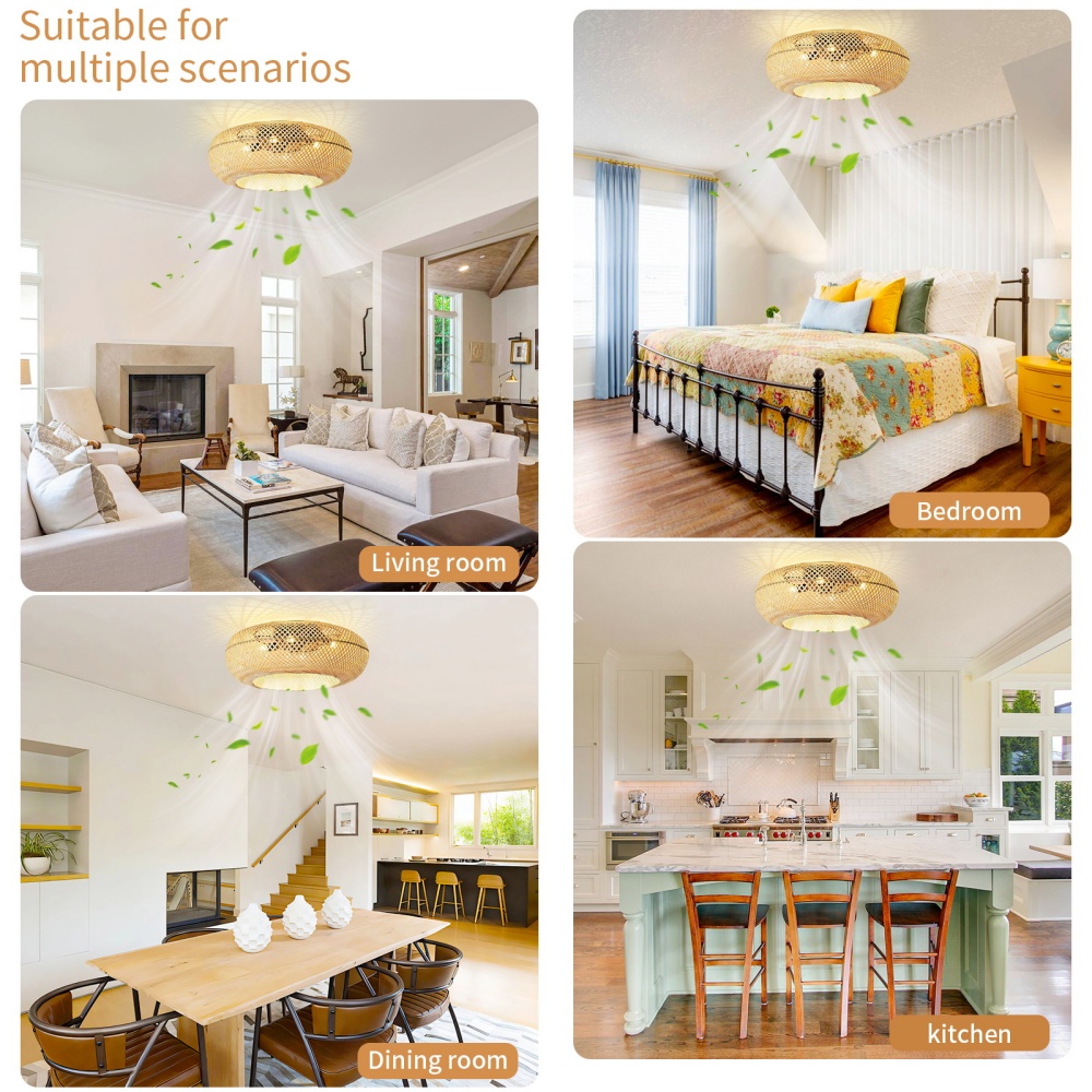 Bamboo Remote Control Ceiling  - Decor Lighting Ceiling Fans 评论和价格