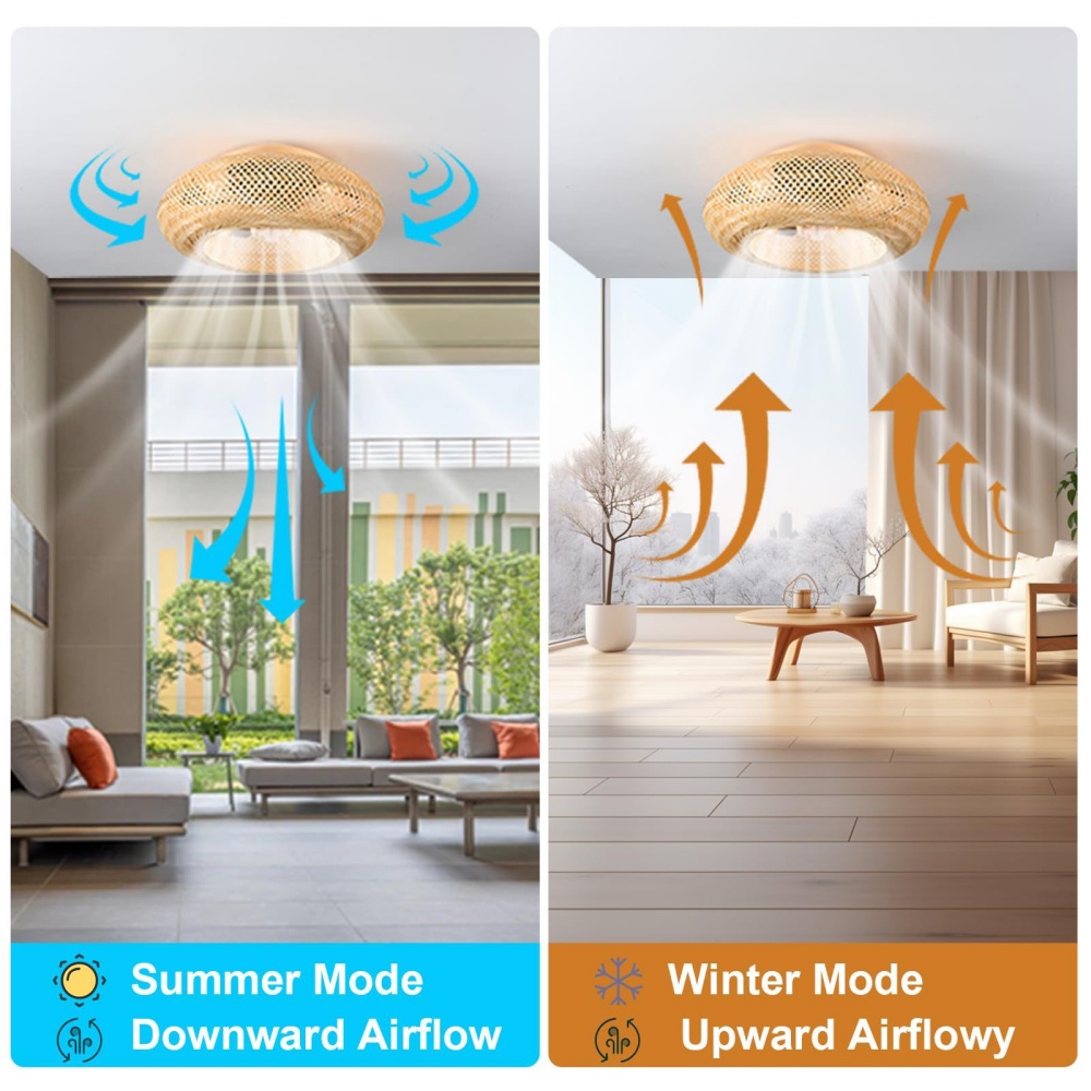 Bamboo Remote Control Ceiling  - Decor Lighting Ceiling Fans 评论和价格