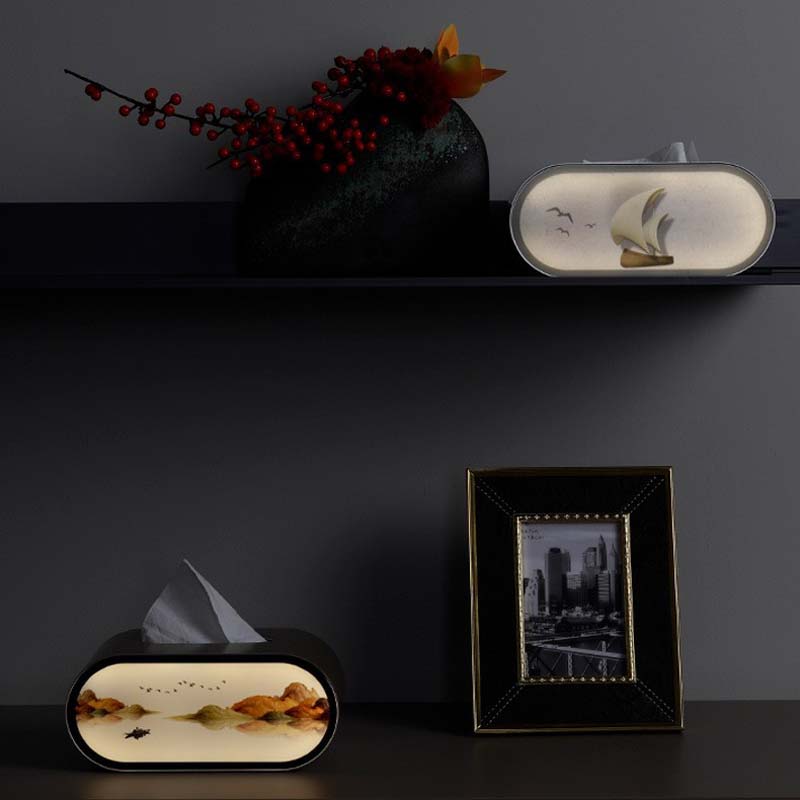 LED Night Light Tissue Box wit - Bedroom Lighting Decor Ideas 评论和价格