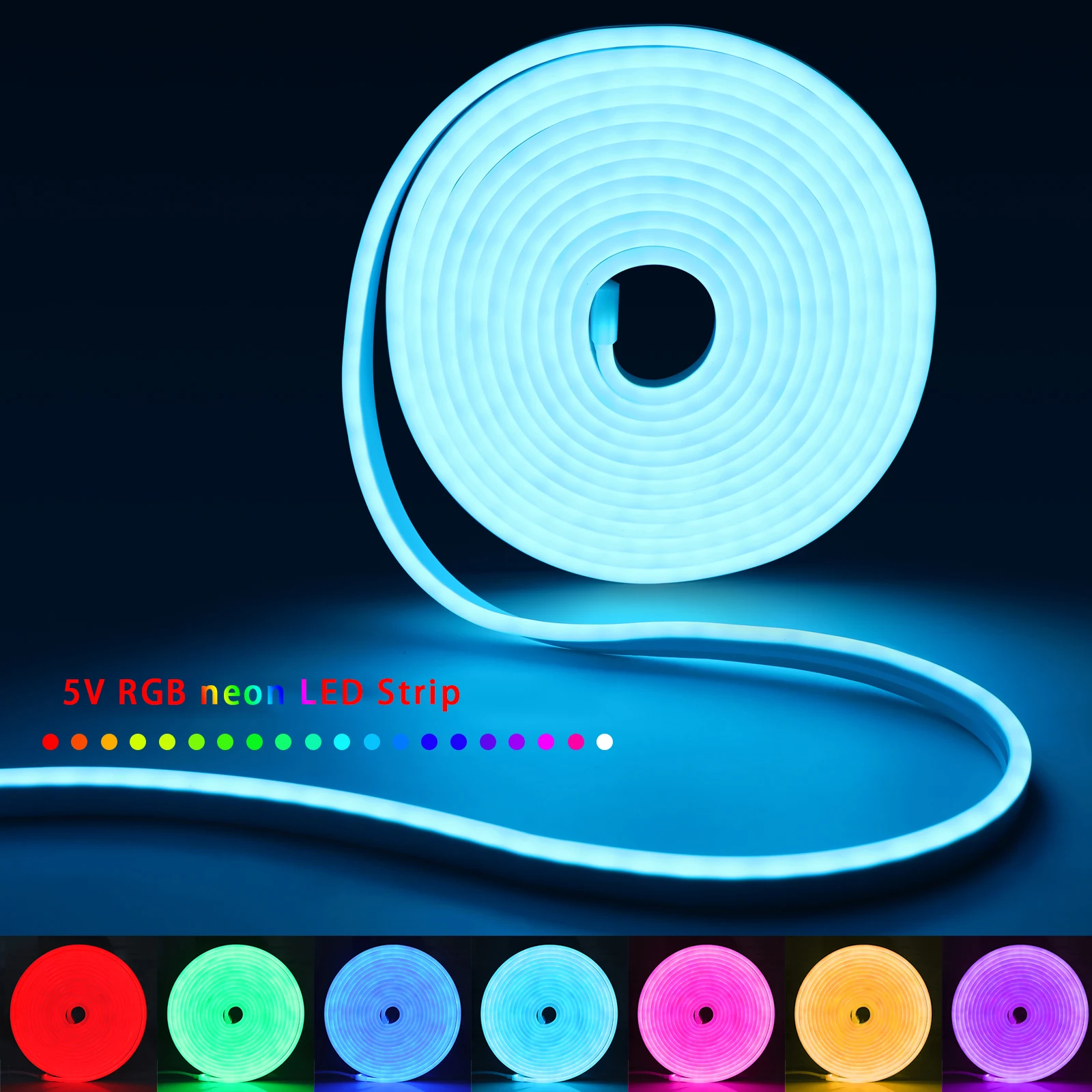 1-5m RGB LED Neon Strip Light  - Lighting Decor In Room 评论和价格